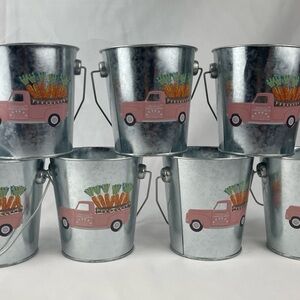 Easter Party Buckets Pink Truck with Carrots